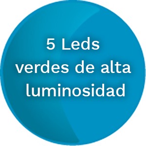 5 Leds verdes de alta luminosidad